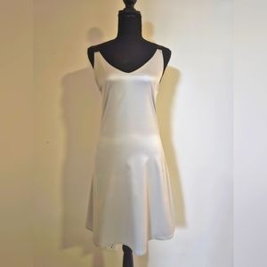 Silence + Noise Silver Silk Dress Size Small